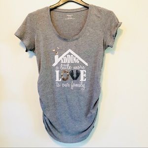 Motherhood Maternity T Shirt ruched sides